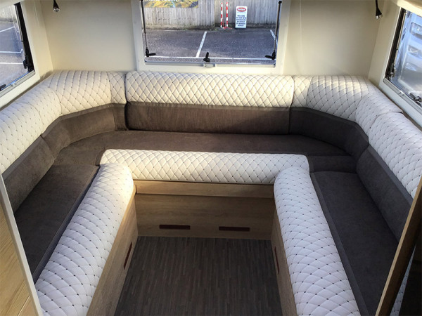 K yacht 95 rear lounge