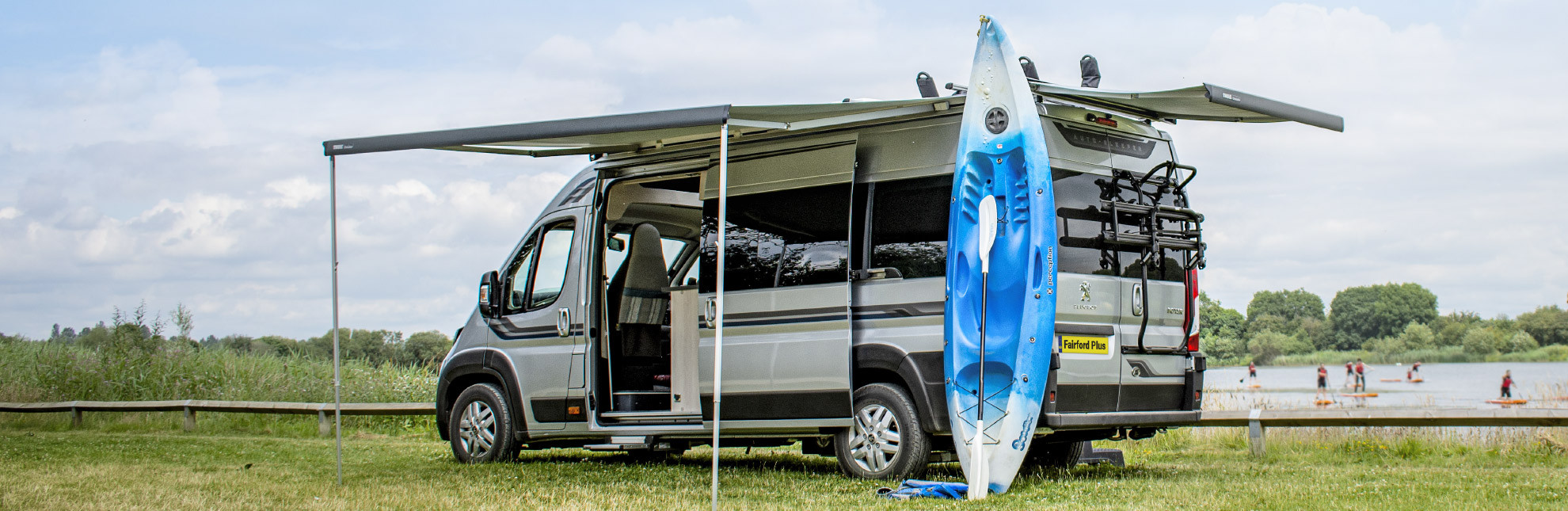 Campervan with Awning and Bike Rack