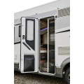 Habitation door with flyscreen