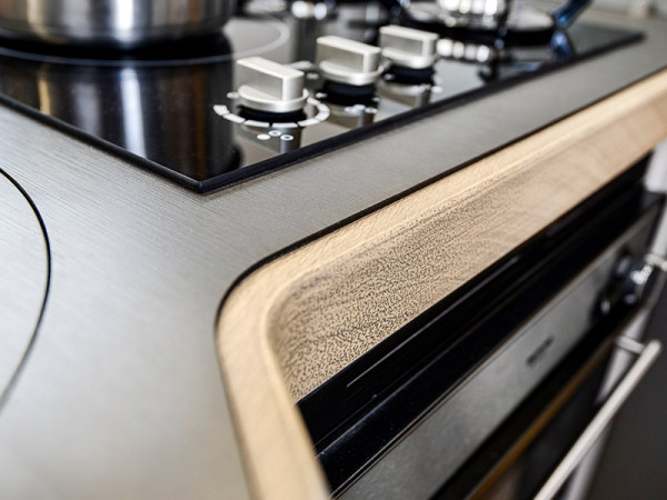 Kitchen hob and worktop